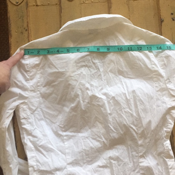 THEORY WHITE BUTTON UP MEASUREMENTS - Picture 5 of 7